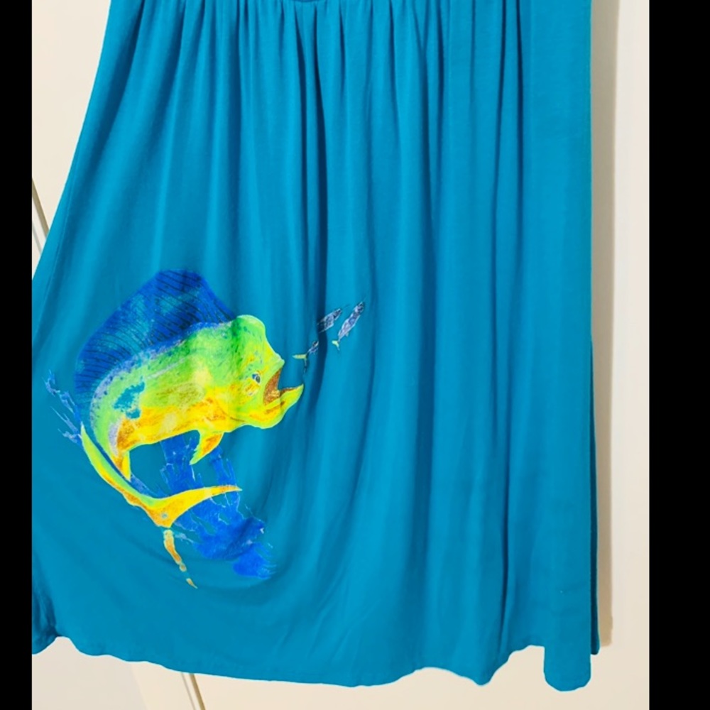 Sporty girl mahi fish coverup